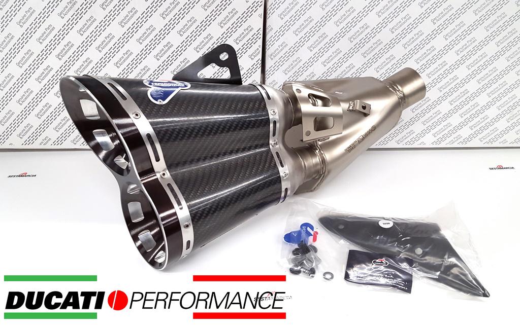 TERMINALE SCARICO CARBONIO EURO 4 TERMIGNONI 96480351A DUCATI DIAVEL 1200 11  17