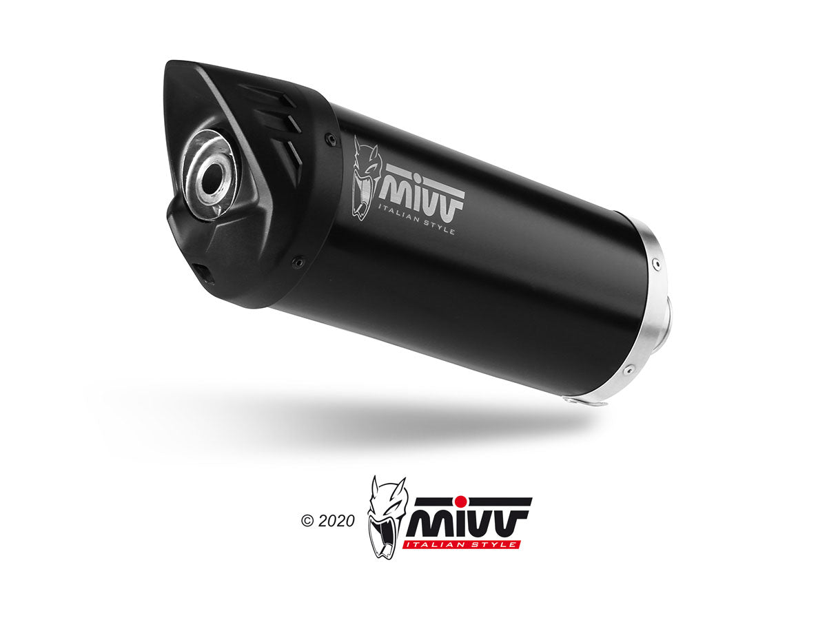 TERMINALE DI SCARICO IN ACCIAIO NERO MIVV MOVER APRILIA SR 200 GT 2022 - 2024