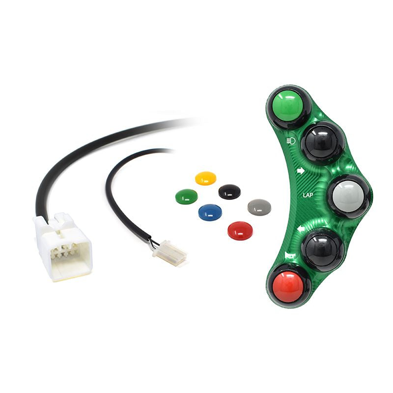 PULSANTIERA SINISTRA RACING VERDE JETPRIME KAWASAKI NINJA ZX6R 2009 - 16