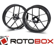 COPPIA CERCHI CARBONIO OPACO ROTOBOX BULLET 17˝X3.5/6˝ DUCATI 1199 PANIGALE