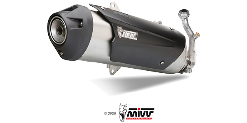 SCARICO COMPLETO ACCIAIO INOX RACING MIVV URBAN APRILIA SR MAX 300 2012 - 2016