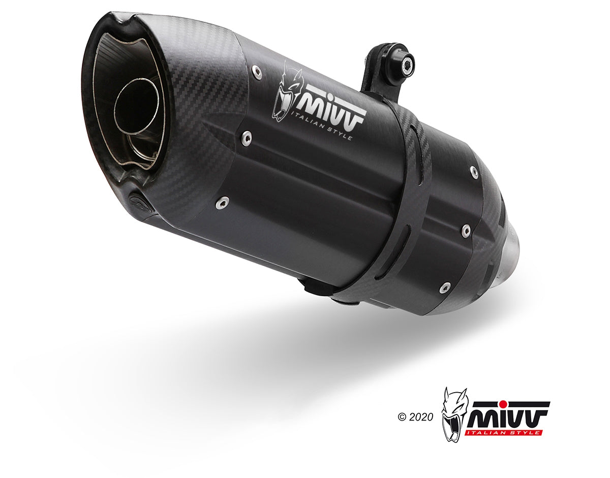 TERMINALI SCARICO SOTTOSELLA INOX NERO MIVV SUONO YAMAHA YZF 1000 R1 2007 - 2008