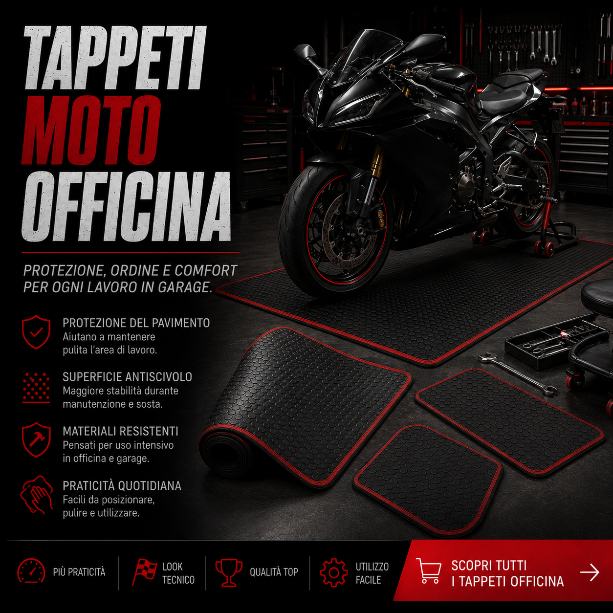 Tappeti Moto Officina