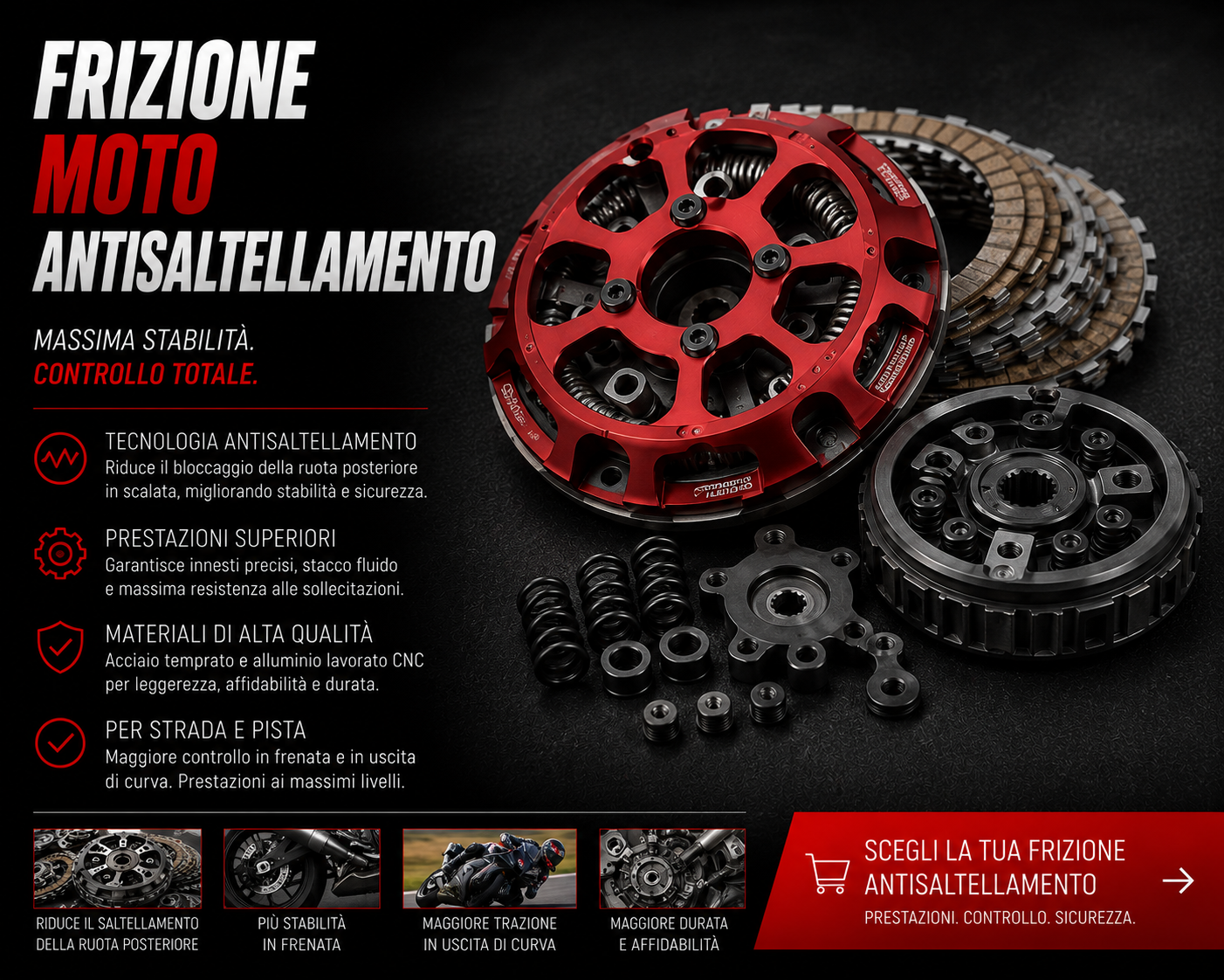 Frizione Moto Antisaltellamento