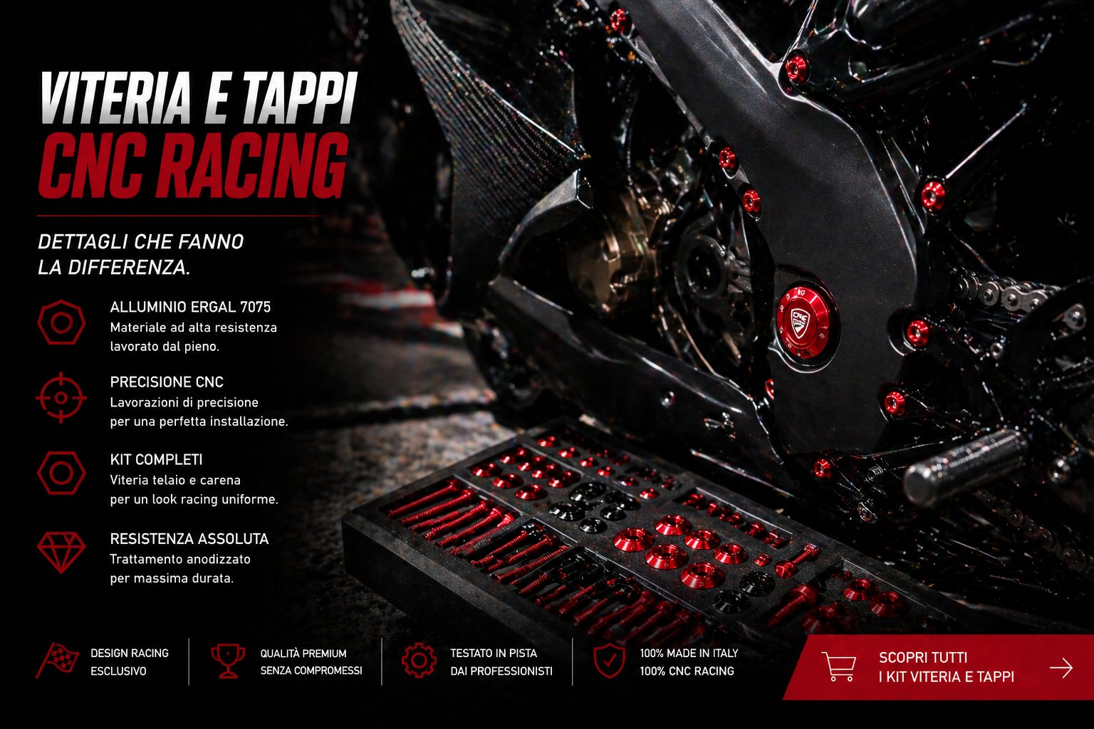 Viteria Moto CNC e Tappi Ergal