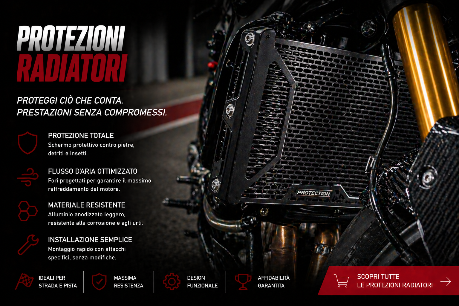Protezione Radiatore Moto