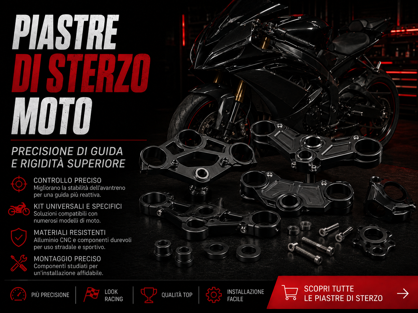 Piastre di Sterzo Moto