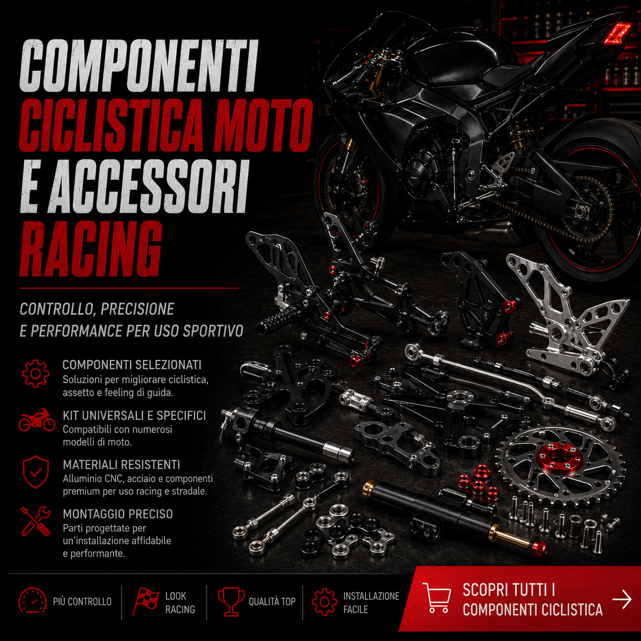 Componenti Ciclistica Moto e Accessori Racing