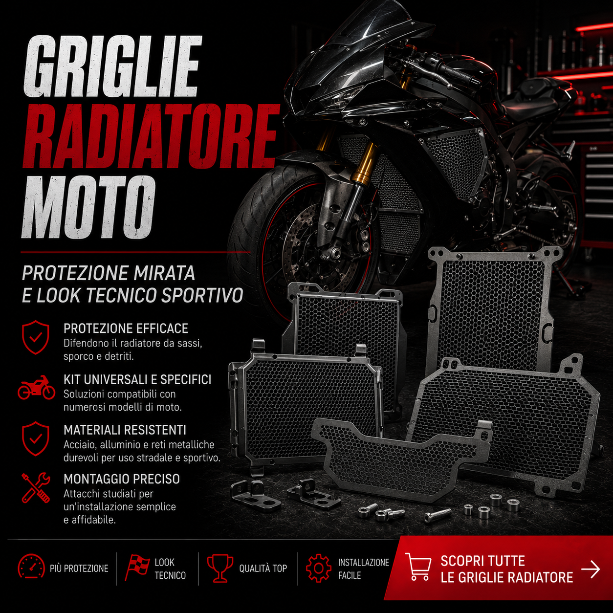 Griglie Radiatore Moto