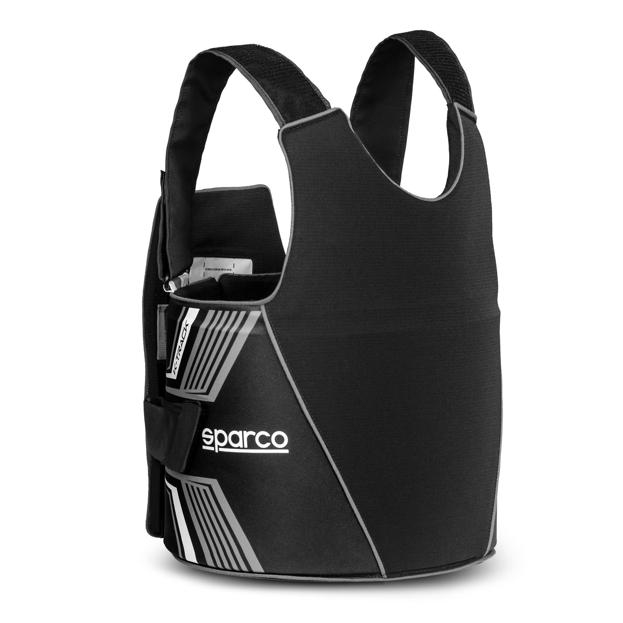 CORPETTO PARACOSTOLE KART SPARCO K-TRACK FIA 8870-2018 NR/BI