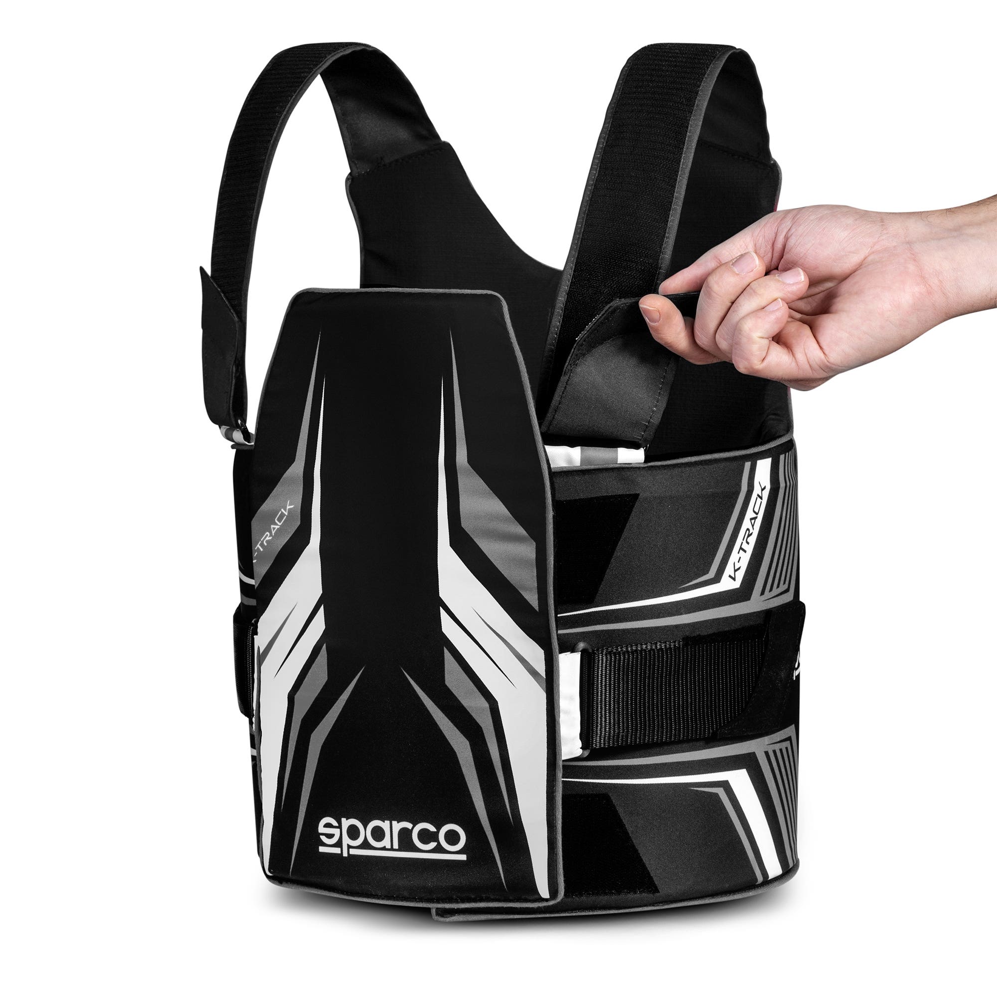 CORPETTO PARACOSTOLE KART SPARCO K-TRACK FIA 8870-2018 NR/BI