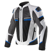 Clover Airjet-6 perforated motorcycle jacket in black and green, showcasing lightweight design and ventilation features.