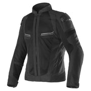 Clover Airjet-6 perforated motorcycle jacket in black, showcasing breathable design and protective features.