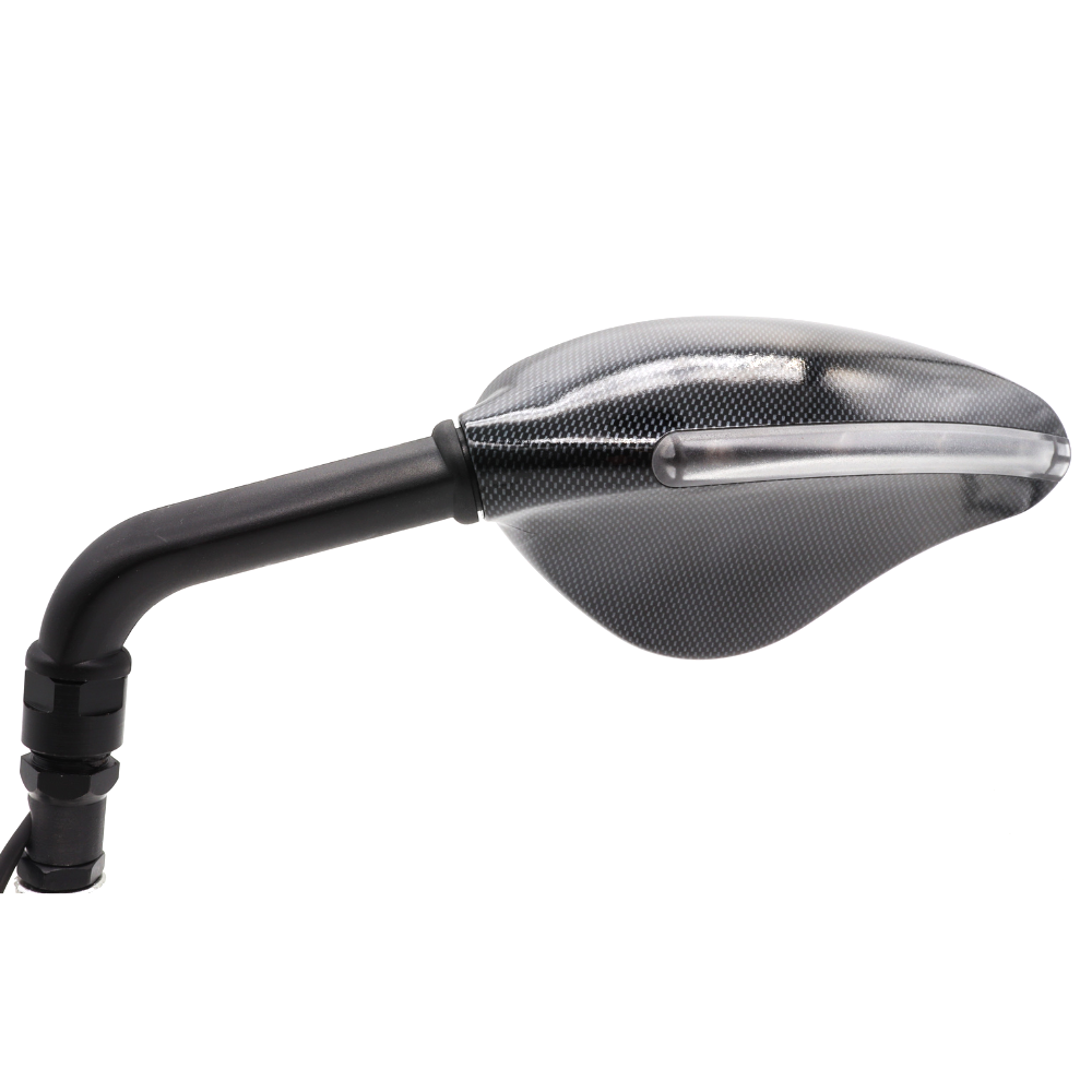 FAR VIPER CARBON LEFT MIRROR MOTORCYCLE INTEGRATED LED MIRROR