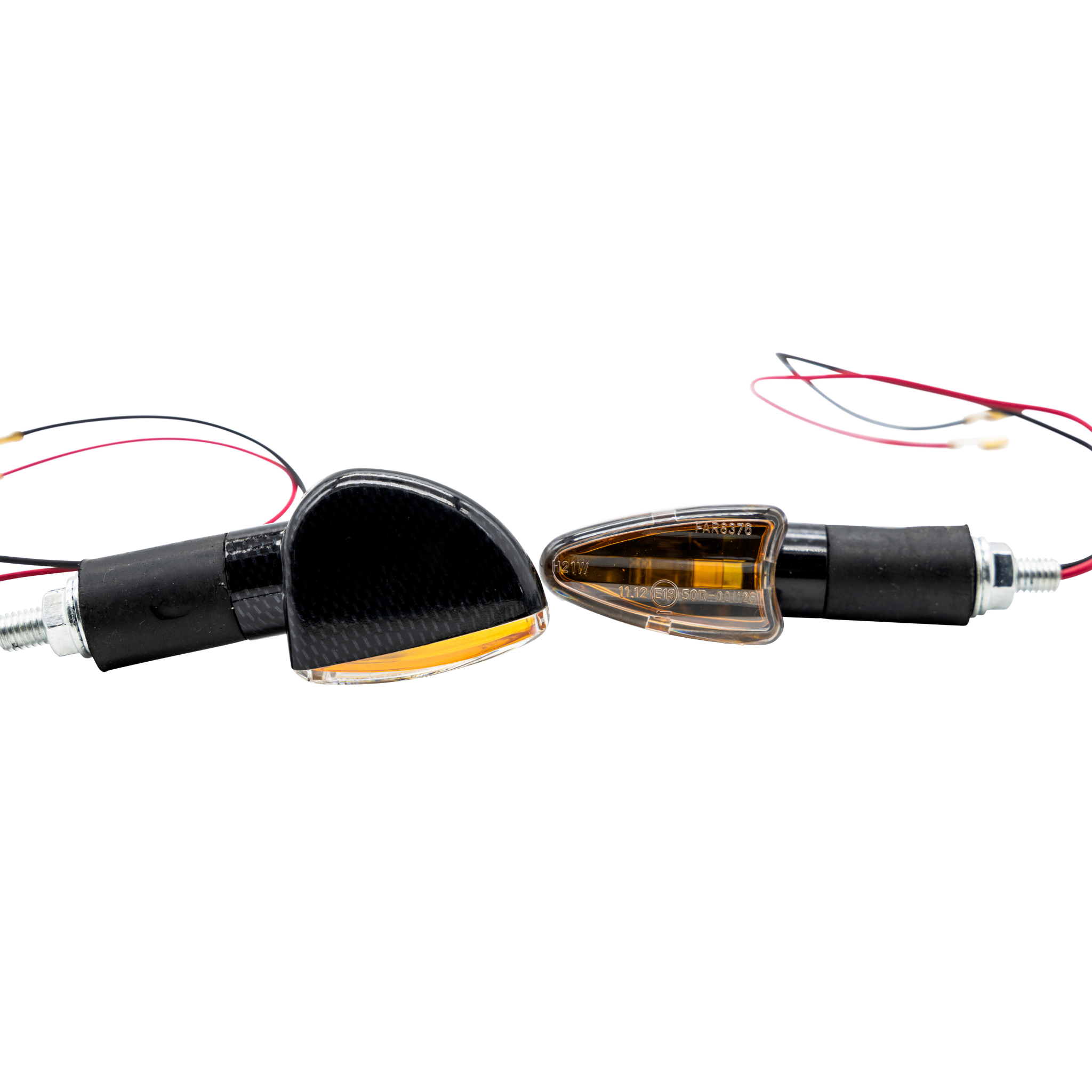FAR COPPIA MICRO INDICATORI LED COLORE CARBON AGGRESSIVE FRECCE MOTO