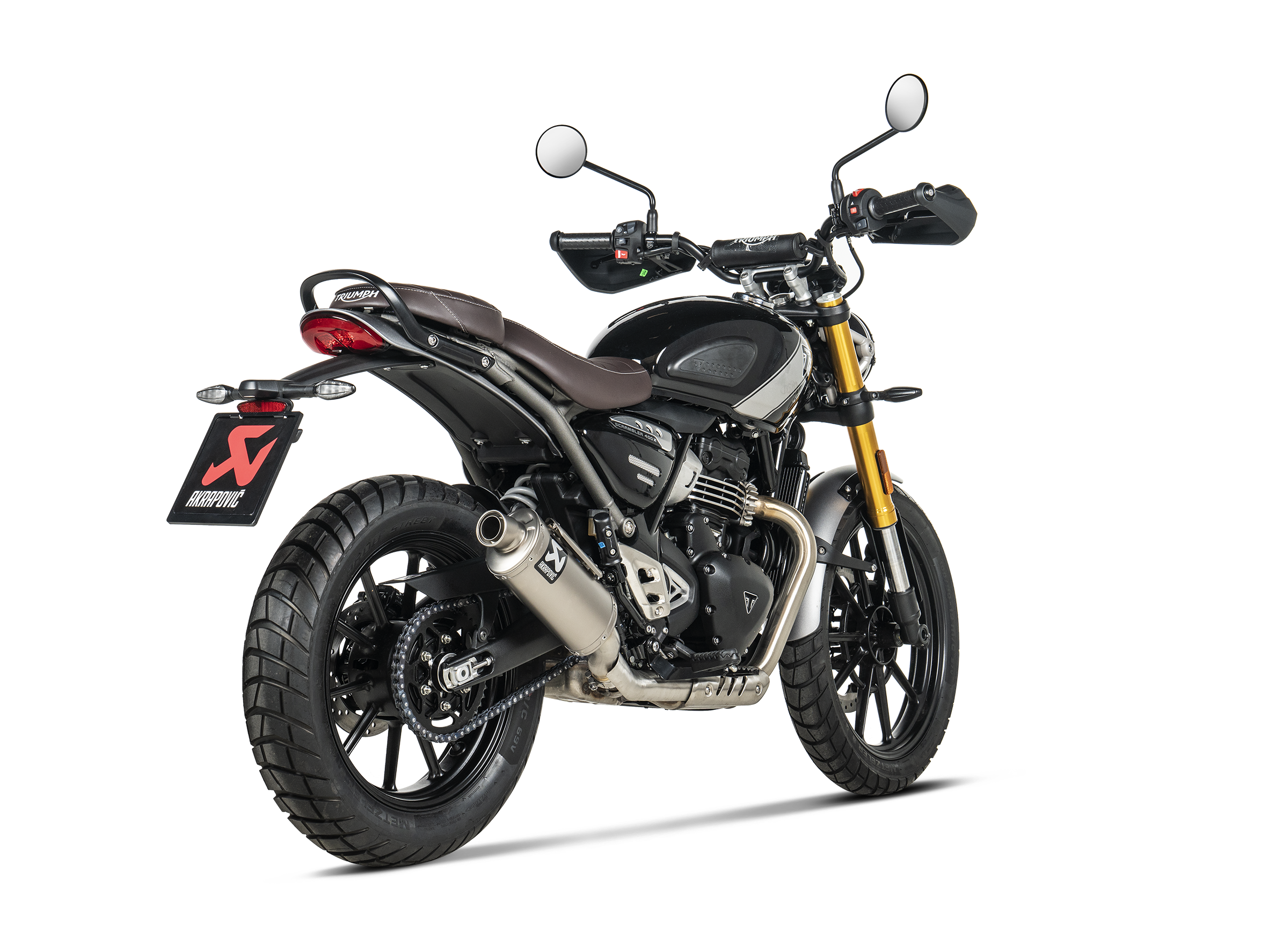 AKRAPOVIC TERMINALE TITANIO OMOLOGATO TRIUMPH SCRAMBLER 400 X / SPEED 2023-26 - AKRAPOVIC immagine 3