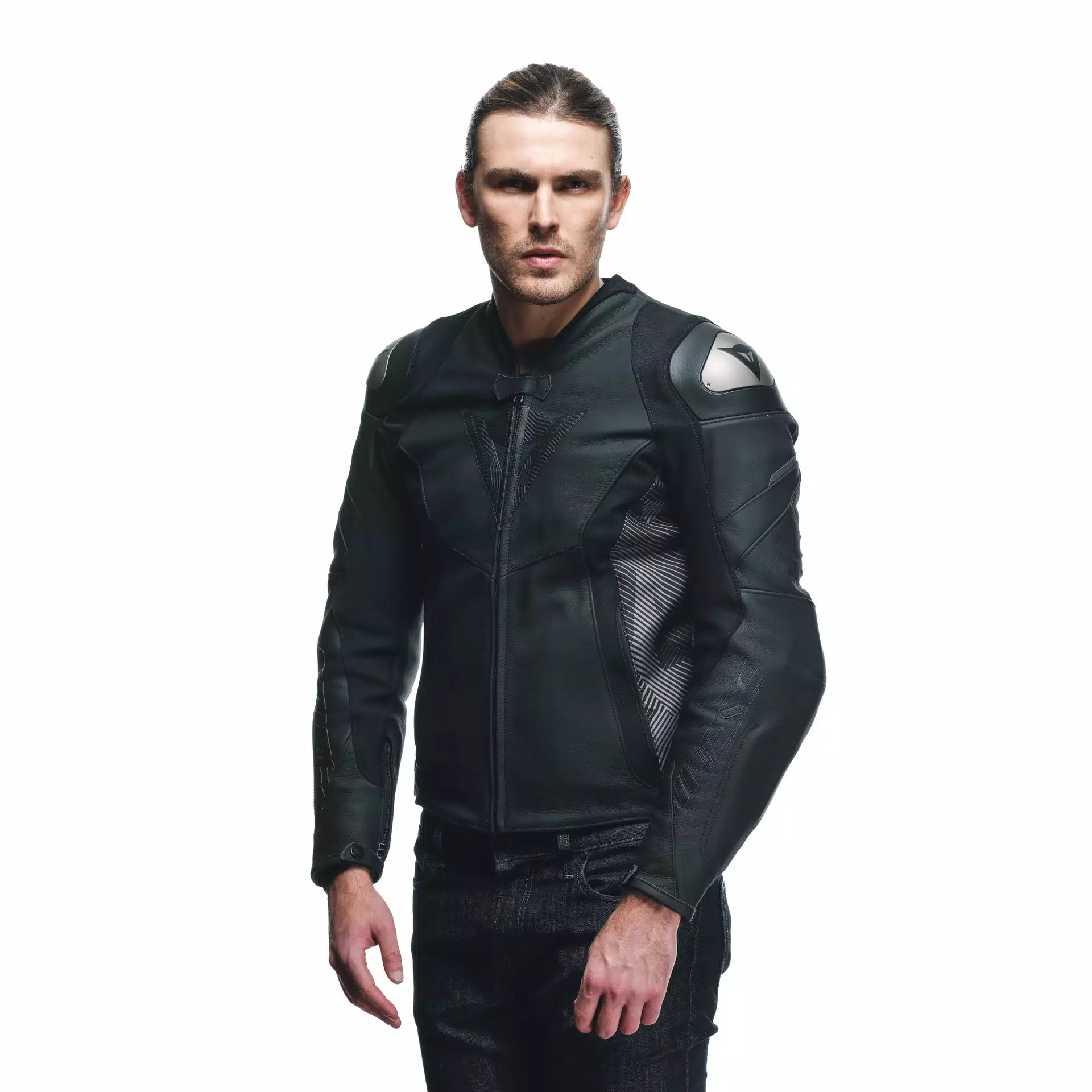 GIACCA DA MOTO IN PELLE DAINESE AVRO 5 NERA/ANTRACITE