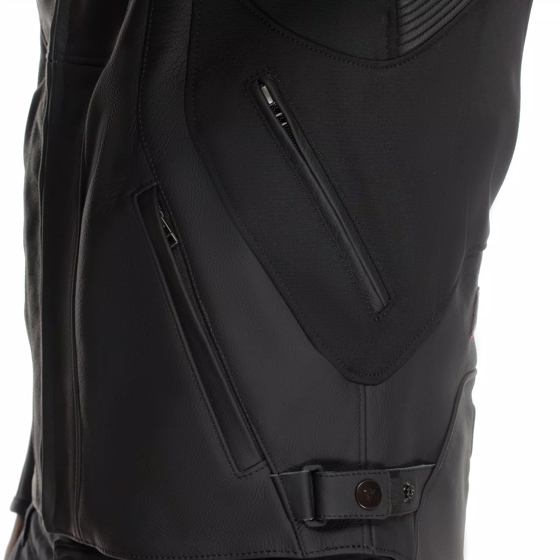 GIACCA DA MOTO IN PELLE DAINESE RACING 5 NERA/ROSSO FLUO