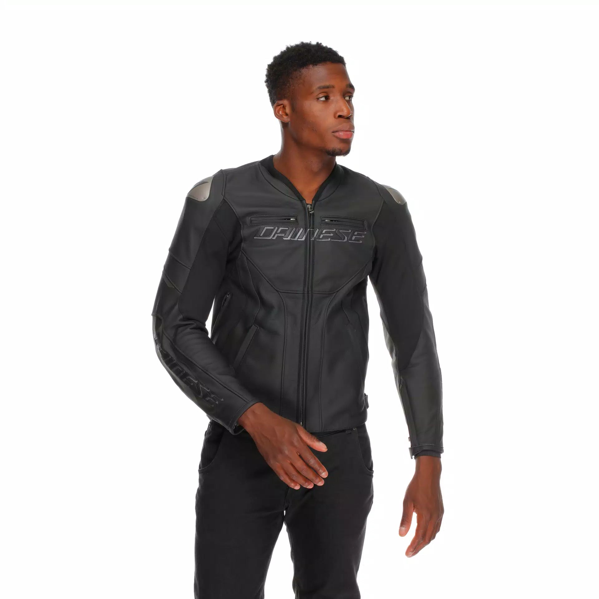 GIACCA DA MOTO IN PELLE DAINESE RACING 5 NERA