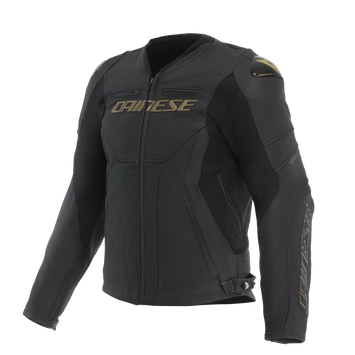 GIACCA DA MOTO IN PELLE DAINESE RACING 5 NERA/ORO