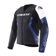 GIACCA DA MOTO IN PELLE DAINESE RACING 5 BIANCA/BLU/NERA