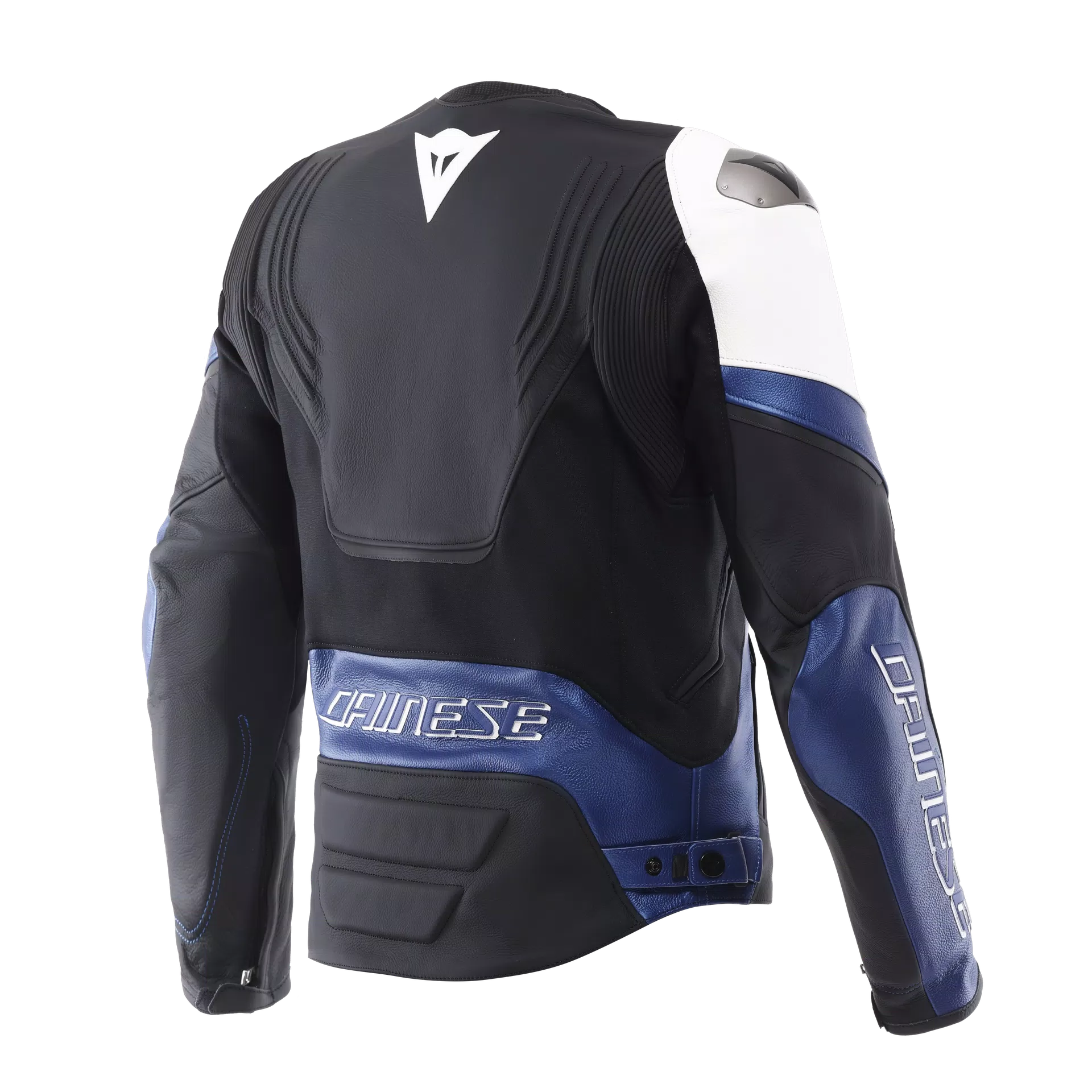 GIACCA DA MOTO IN PELLE DAINESE RACING 5 BIANCA/BLU/NERA