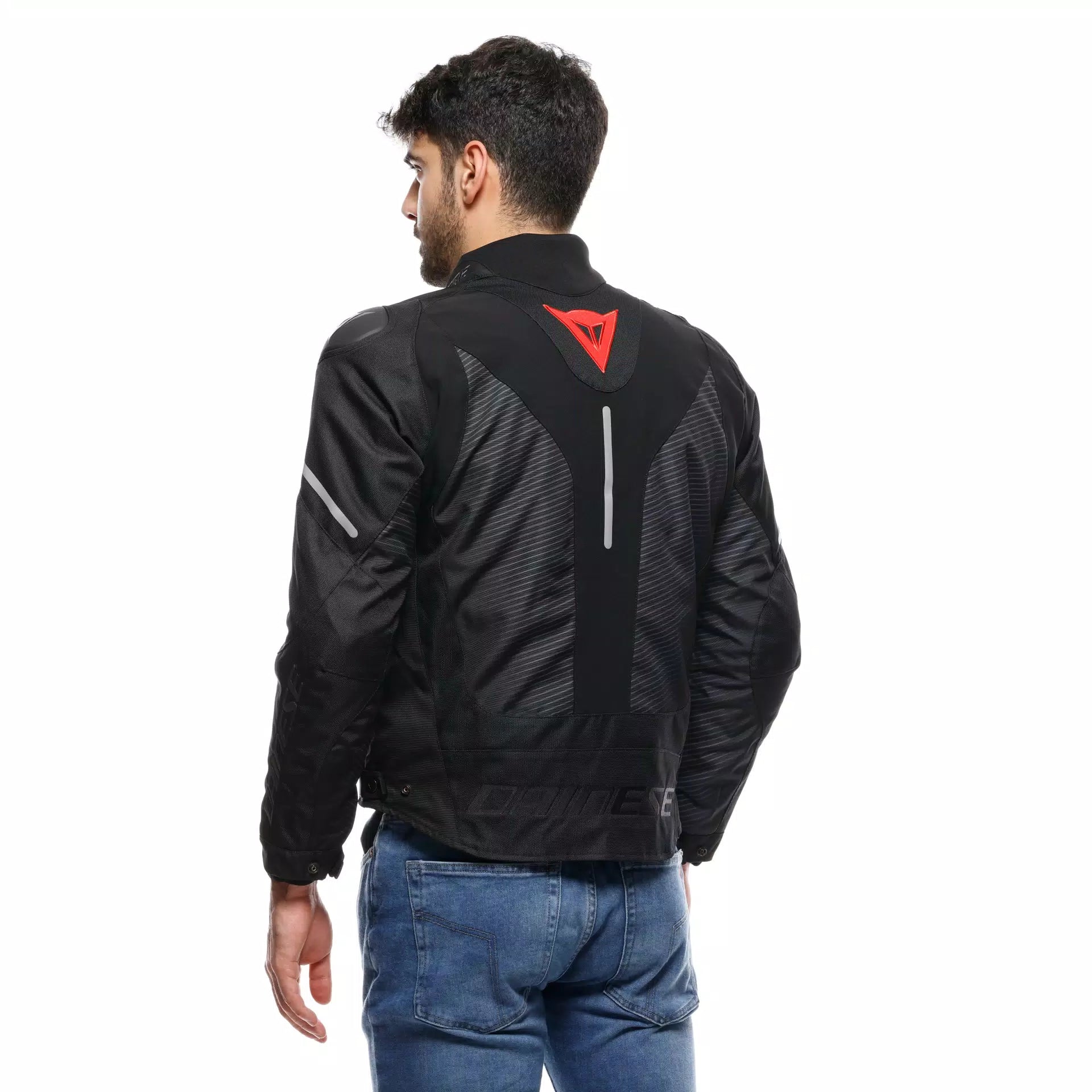 GIACCA DA MOTO IMPERMEABILE DAINESE SUPER SPRINT D-DRY BLACK/BLACK/RED-LAVA