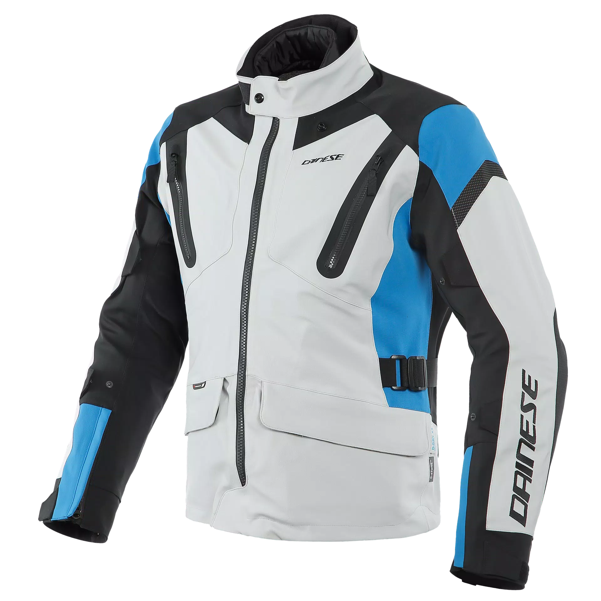 GIACCA IN TESSUTO DAINESE MODELLO TONALE D-DRY IMPERMEABILE 4 STAGIONI GRIGIO/BLU/NERO