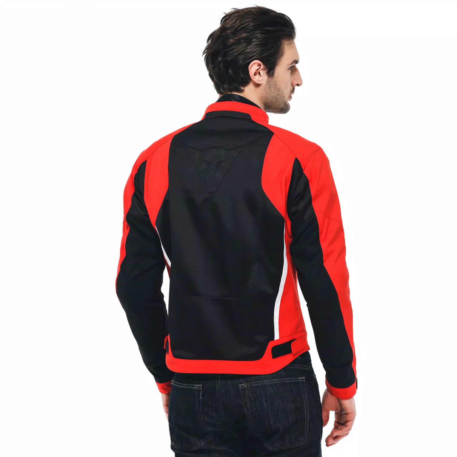 GIACCA DA MOTO TRAFORATA IMPERMEABILE DAINESE HYDRAFLUX 2 AIR D-DRY BLACK/LAVA RED