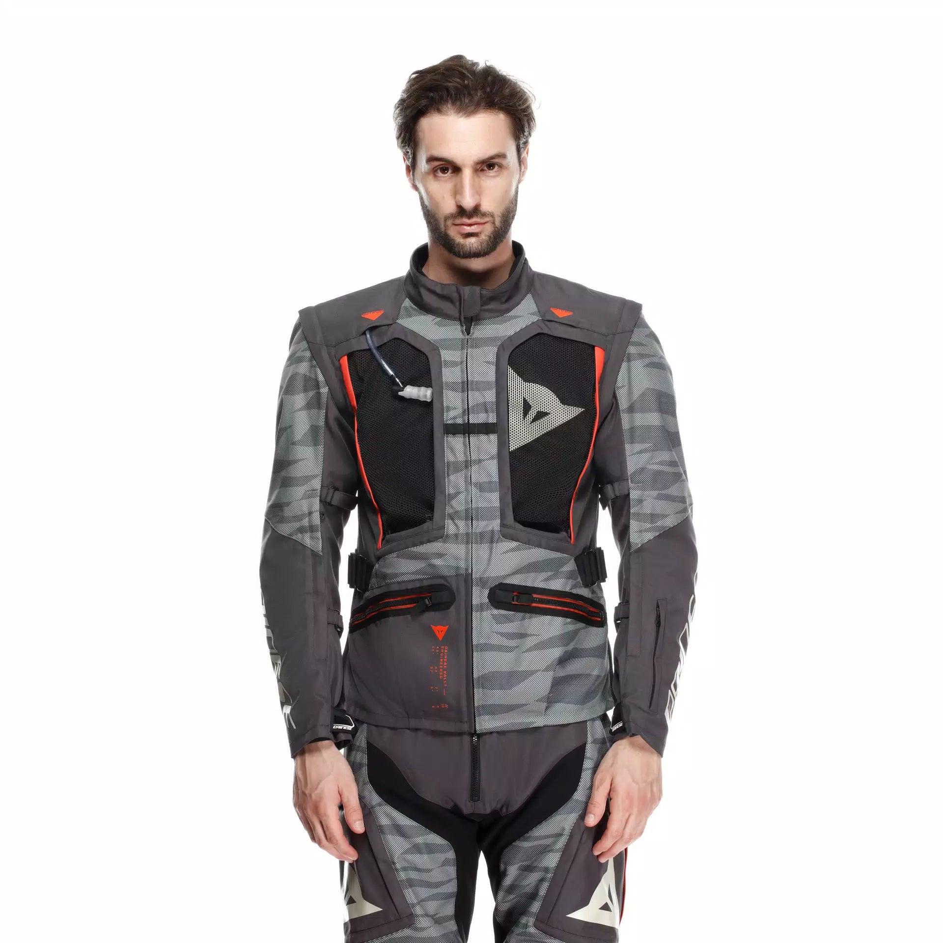 GIACCA DA MOTO IN TESSUTO DAINESE STERRATO EBONY/DESERT SAGE