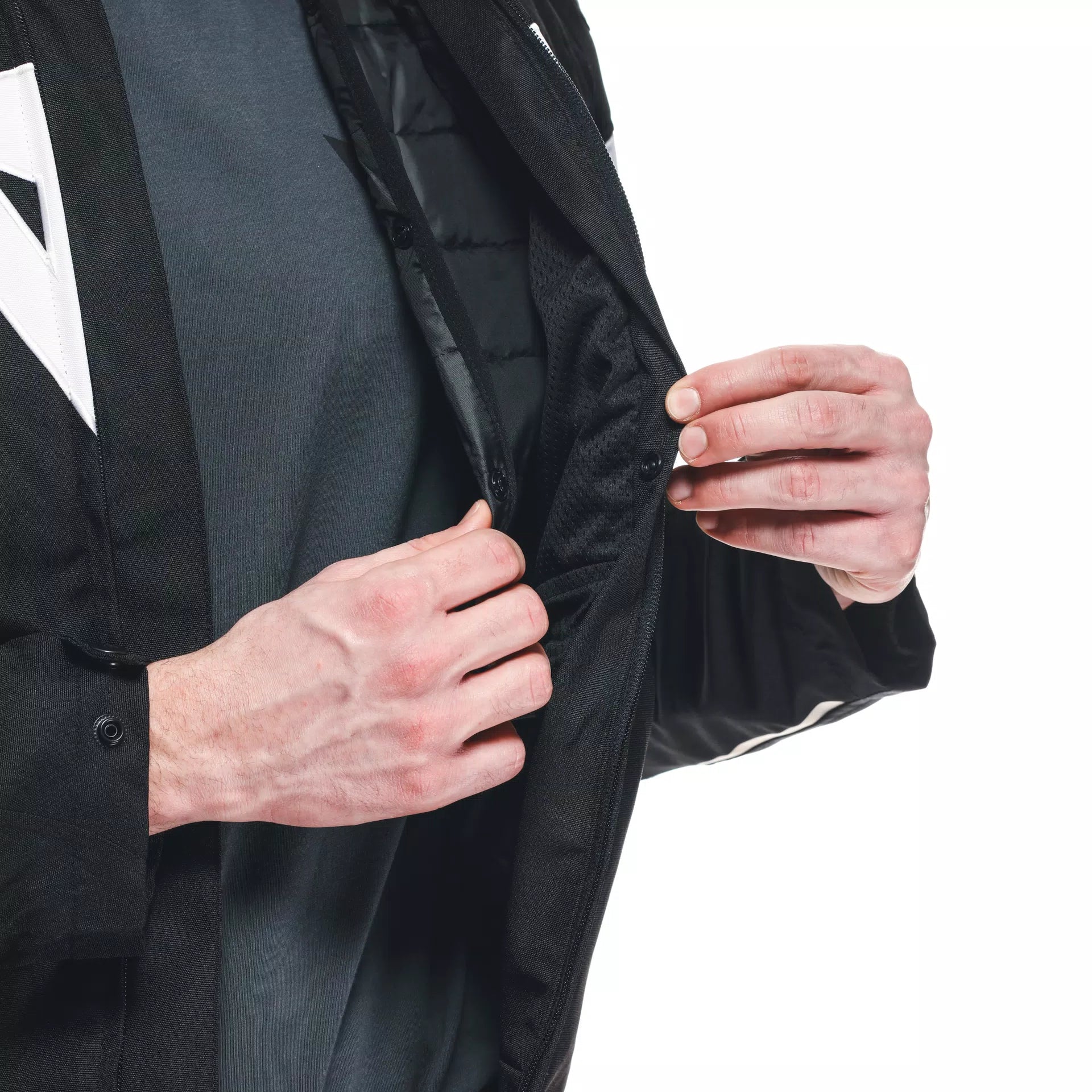 GIACCA DA MOTO IN TESSUTO DAINESE NERA/BIANCA