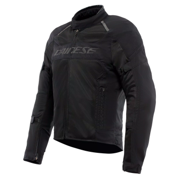 Dainese Air Frame 3 black perforated textile motorcycle jacket with protective armor and ventilation panels.