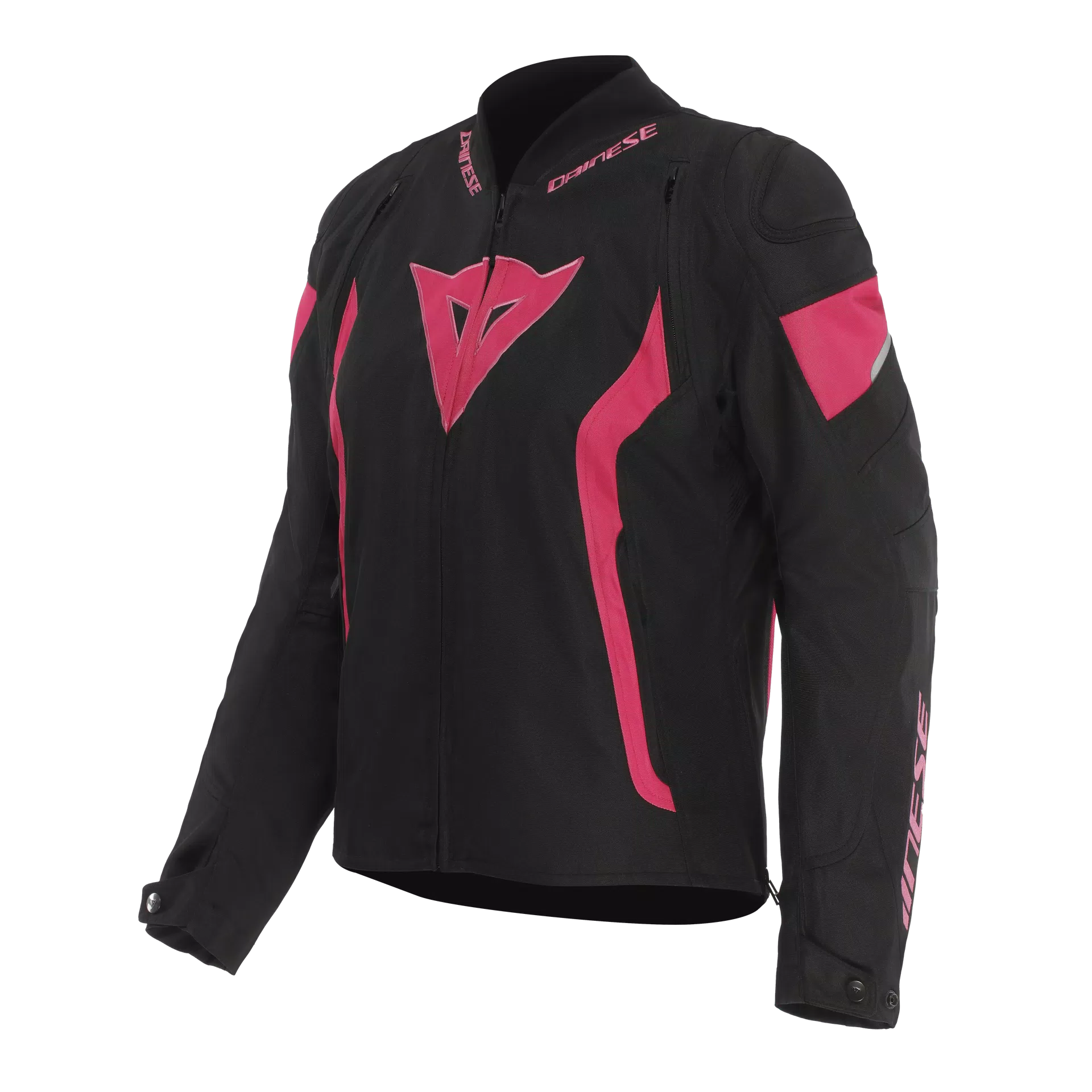 GIACCA DA MOTO DONNA IN TESSUTO DAINESE AVRO 5 LADY NERA/ROSA FLUO