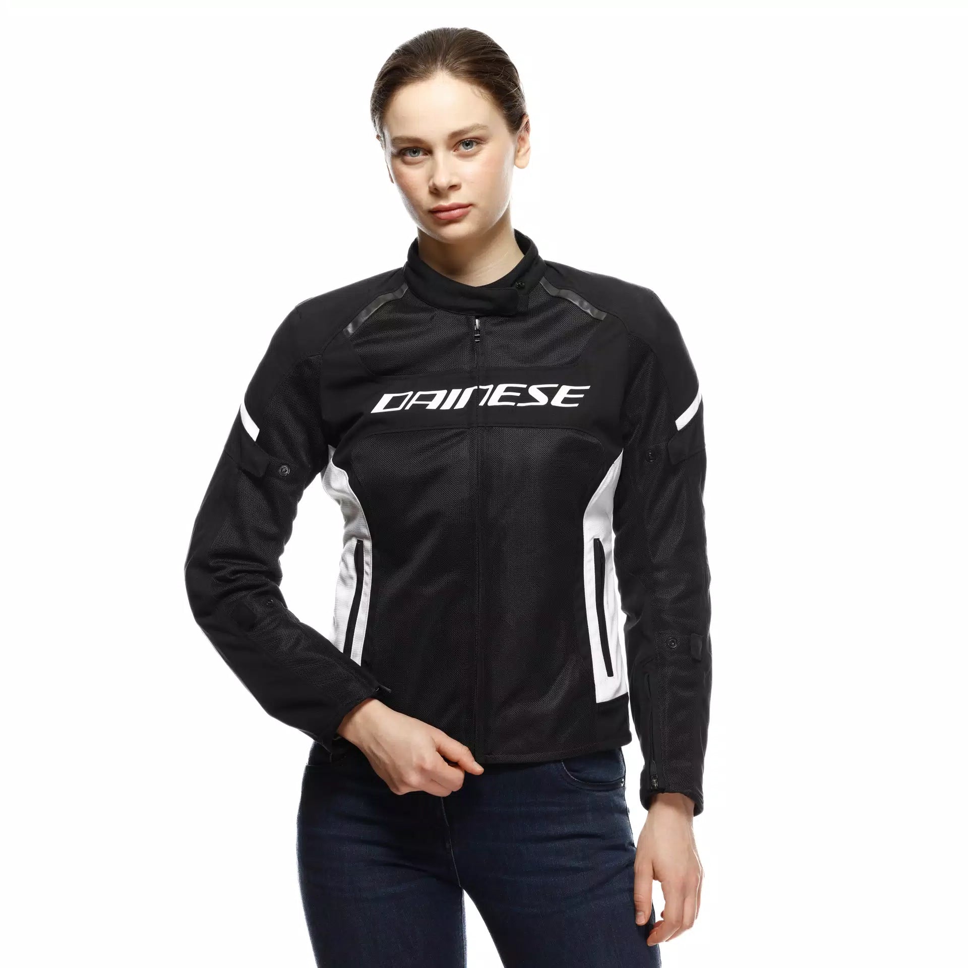 GIACCA DA MOTO DONNA IN TESSUTO TRAFORATA DAINESE AIR FRAME 3 NERA/BIANCA
