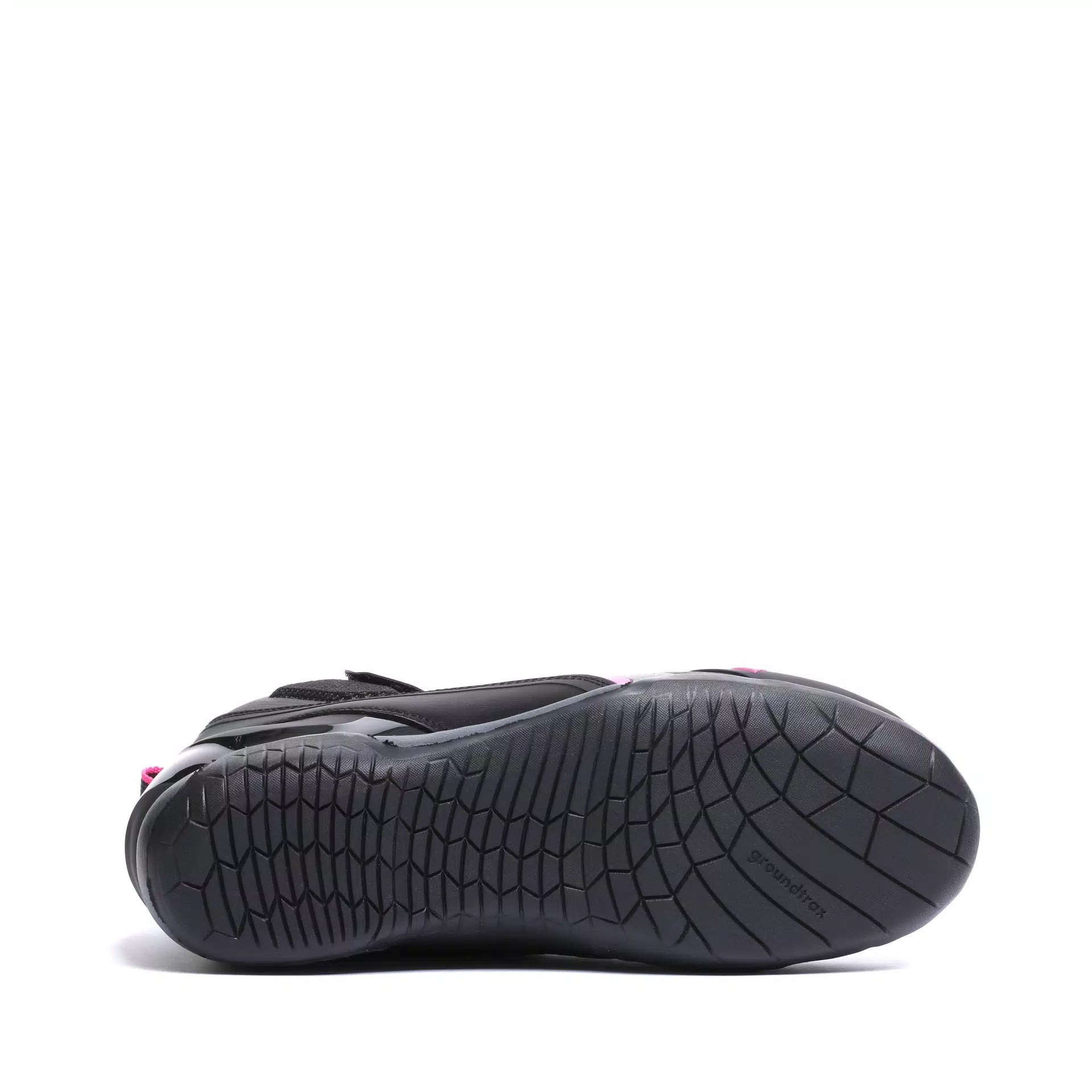 Dainese Herian Air women's racing summer motorcycle shoes in black and fluorescent pink breathable fabric