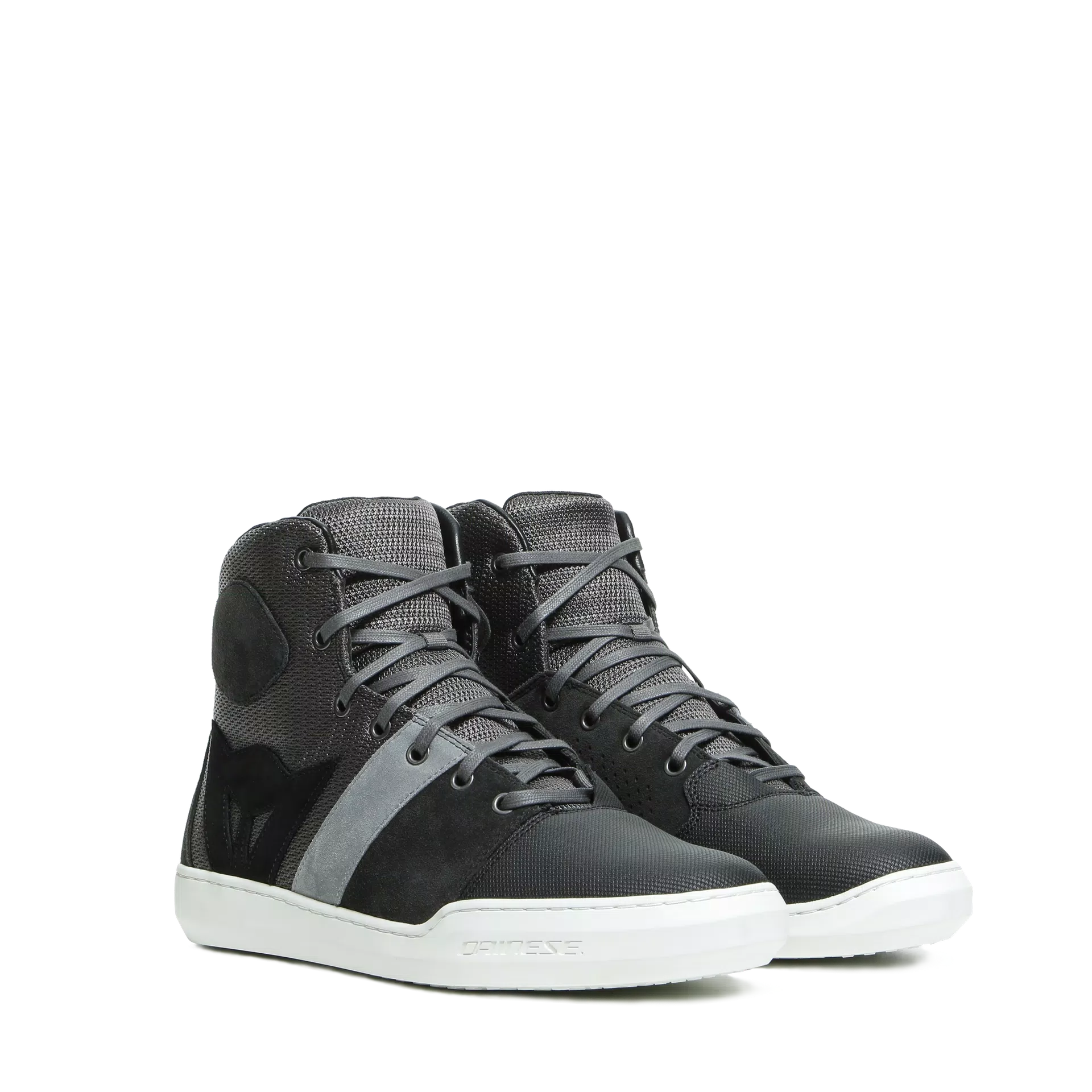 Dainese York Air motorcycle shoes in black, featuring breathable mesh and protective design for riding comfort.