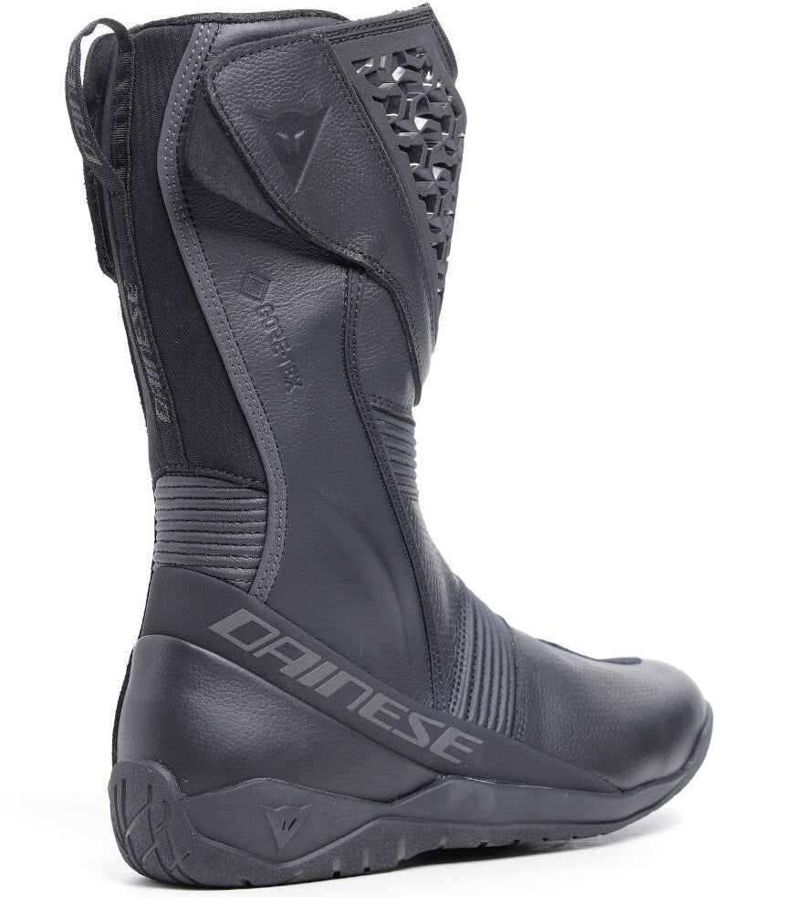 Dainese Fulcrum 3 Gore-Tex motorcycle waterproof boots in black with sturdy sole and ankle protection.