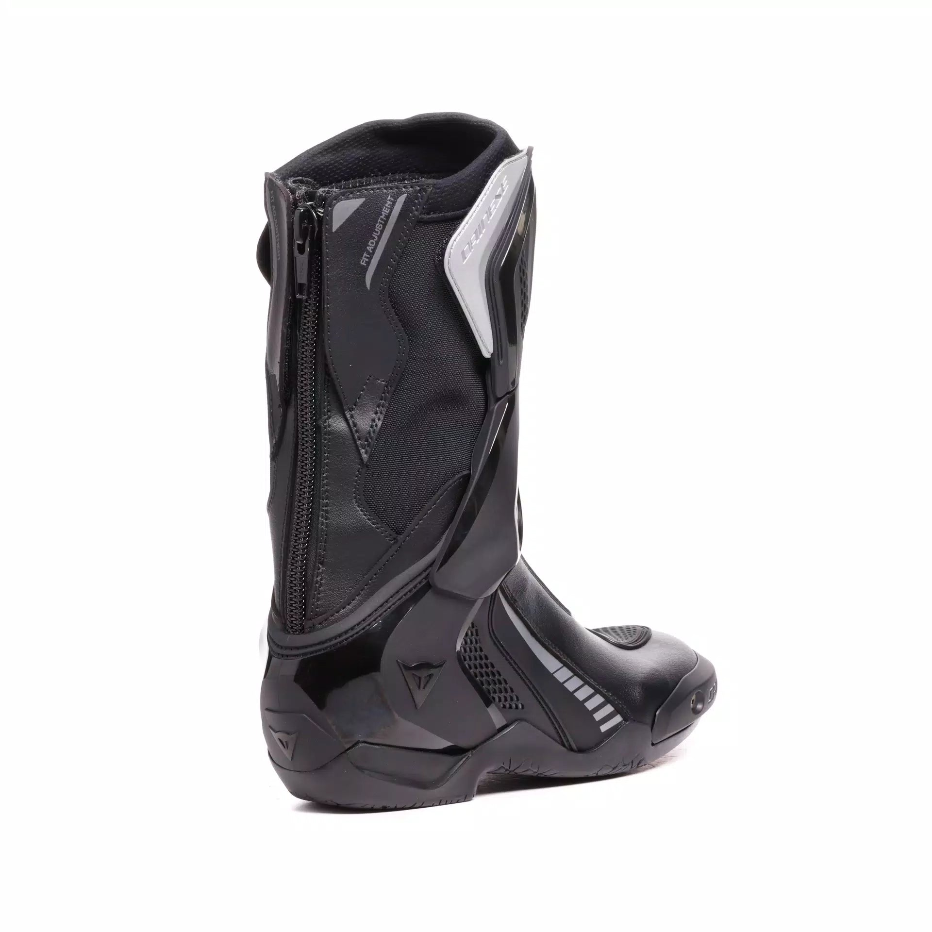 Black Dainese Nexus 3 racing motorcycle boots with protective design and sporty look.