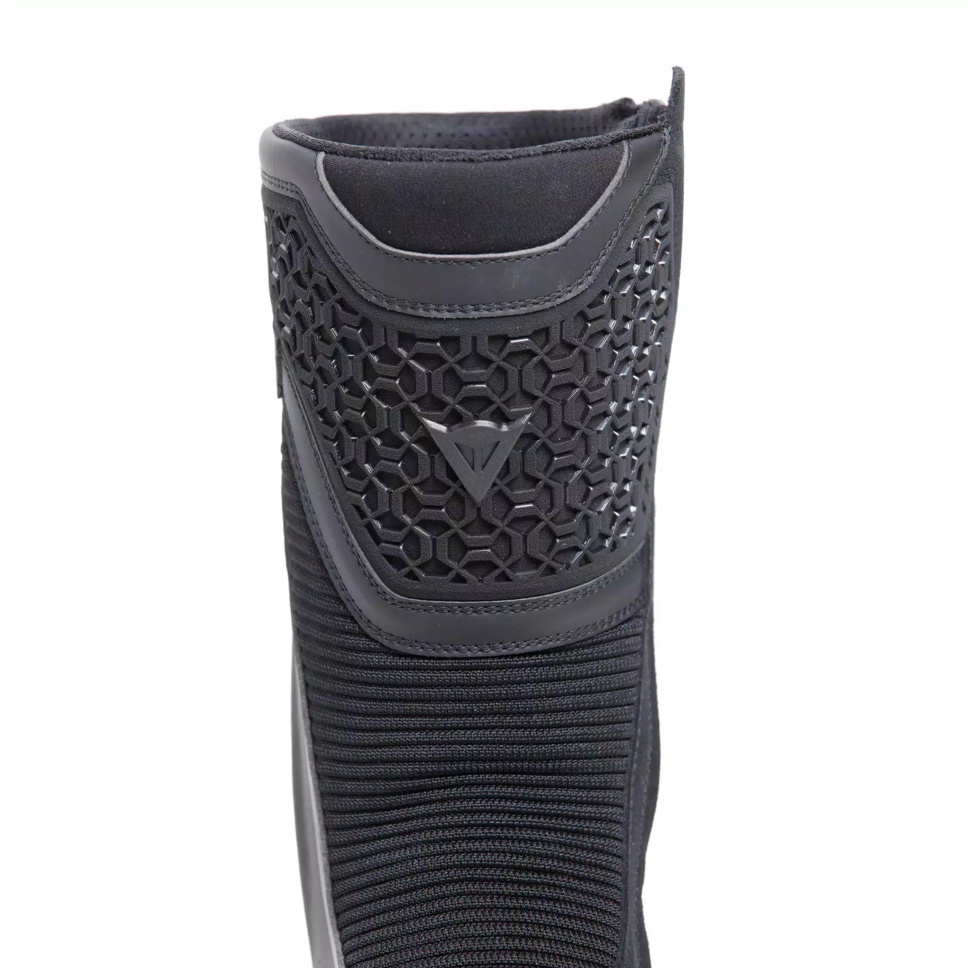 Black Dainese Freelander 2 Gore-Tex motorcycle waterproof boots with sturdy sole and ankle protection, designed for riding comfort.