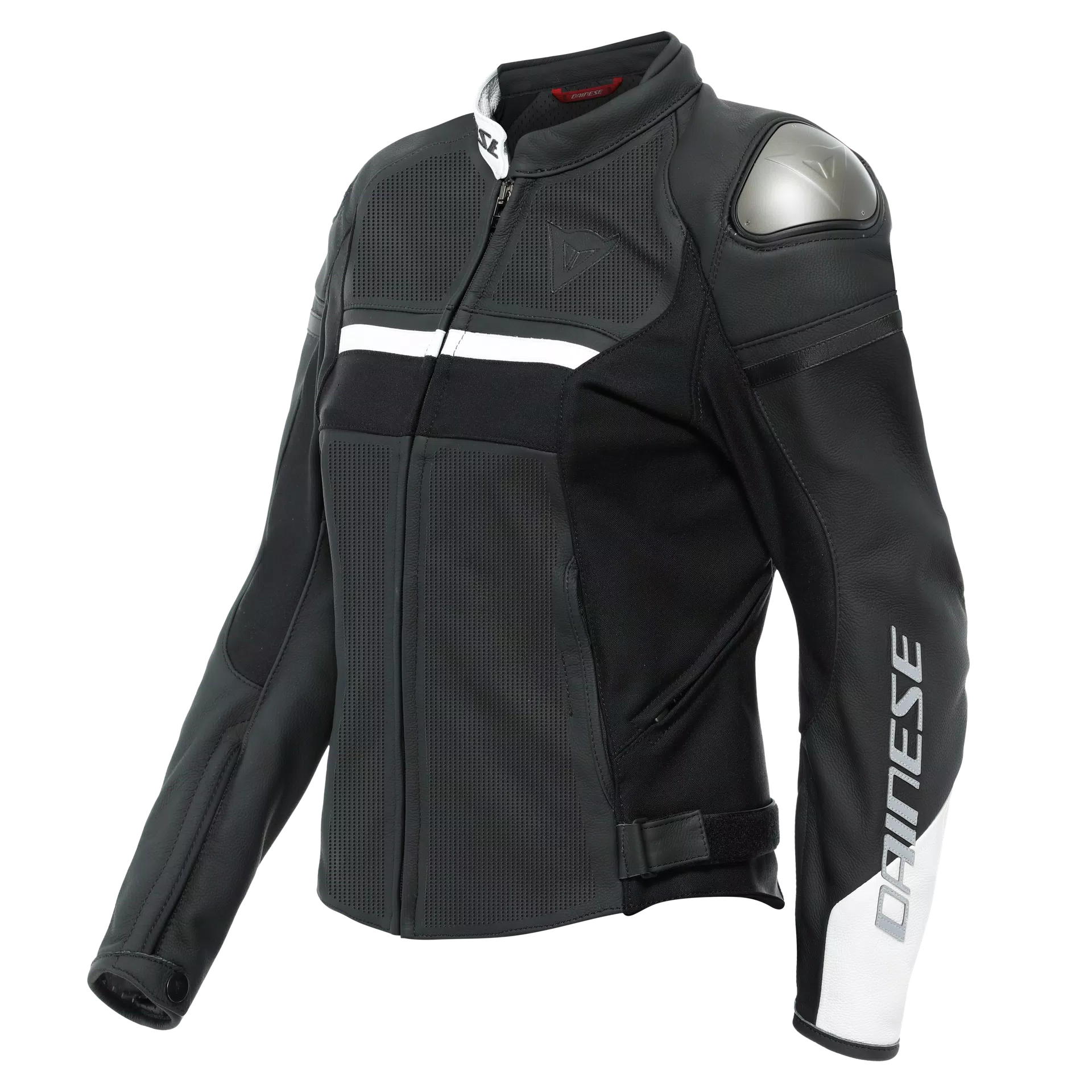 GIACCA DA MOTO IN PELLE TRAFORATA DAINESE RAPIDA LADY BIANCA/NERA - Sestamarcia Racing Part Italia S.r.l.