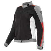 GIACCA DA MOTO DONNA TRAFORATA IMPERMEABILE DAINESE HYDRAFLUX 2 AIR D-DRY LADY BLACK/CHARCOAL GRAY/LAVA RED