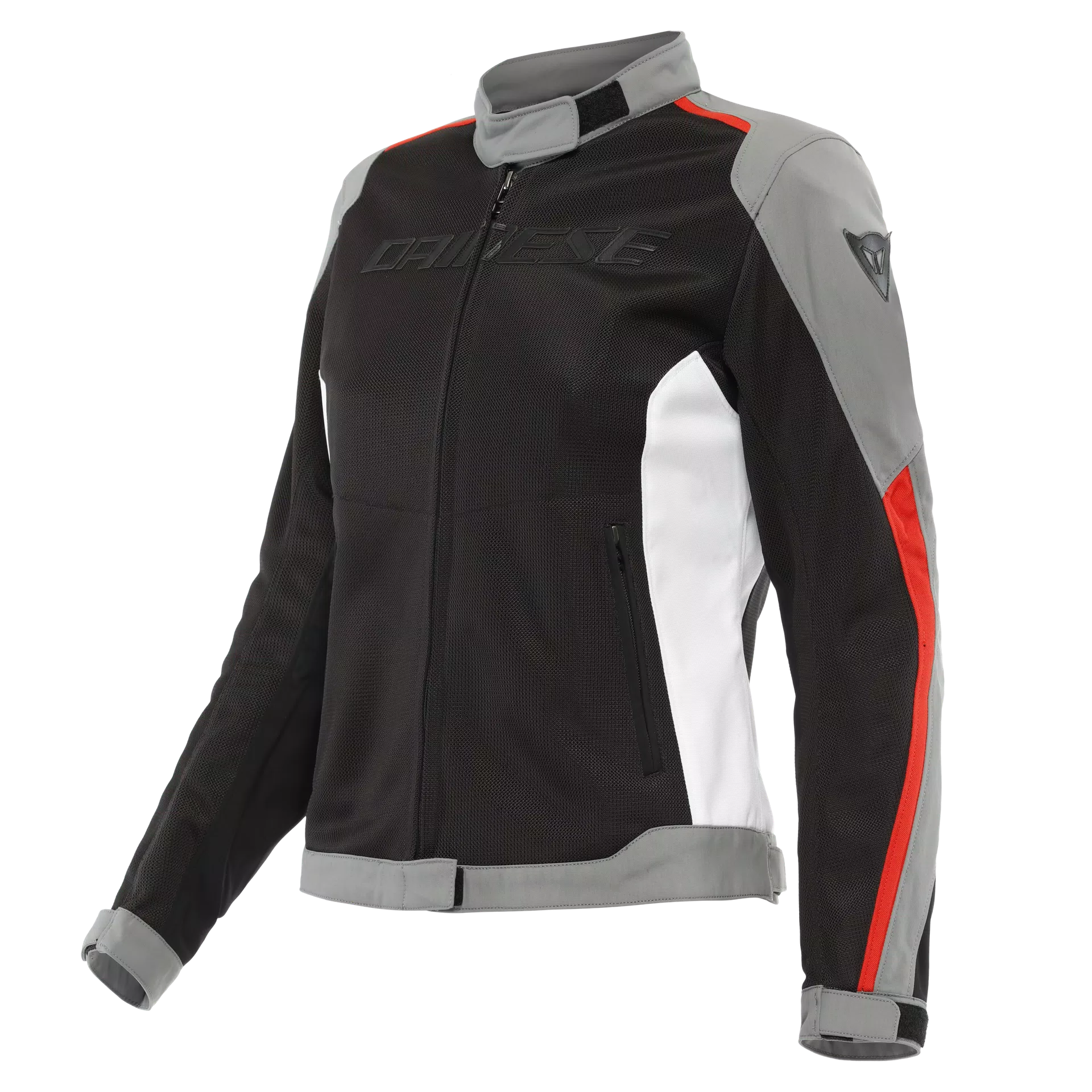 GIACCA DA MOTO DONNA TRAFORATA IMPERMEABILE DAINESE HYDRAFLUX 2 AIR D-DRY LADY BLACK/CHARCOAL GRAY/LAVA RED