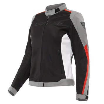 GIACCA DA MOTO DONNA TRAFORATA IMPERMEABILE DAINESE HYDRAFLUX 2 AIR D-DRY LADY BLACK/CHARCOAL GRAY/LAVA RED