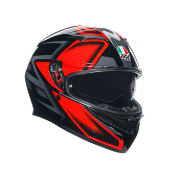 CASCO INTEGRALE AGV K3 COMPOUND NERO/ROSSO - Sestamarcia Racing Part Italia S.r.l.