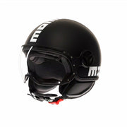 CASCO JET MOMO DESIGN FGTR CLASSIC NERO OPACO/BIANCO - Sestamarcia Racing Part Italia S.r.l.