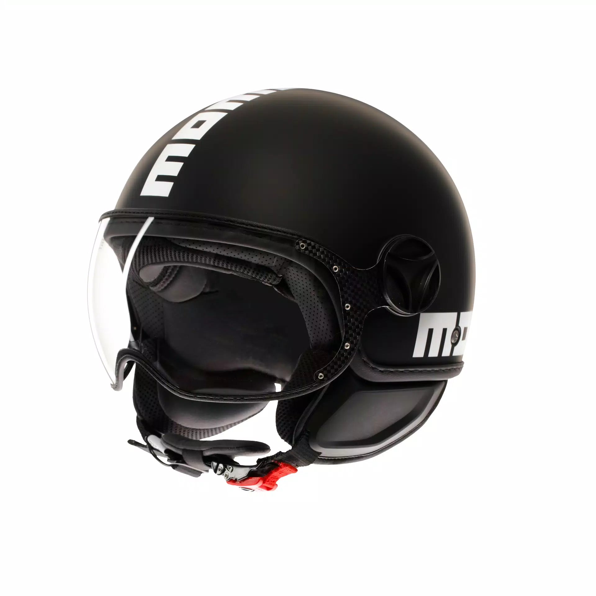 CASCO JET MOMO DESIGN FGTR CLASSIC NERO OPACO/BIANCO - Sestamarcia Racing Part Italia S.r.l.