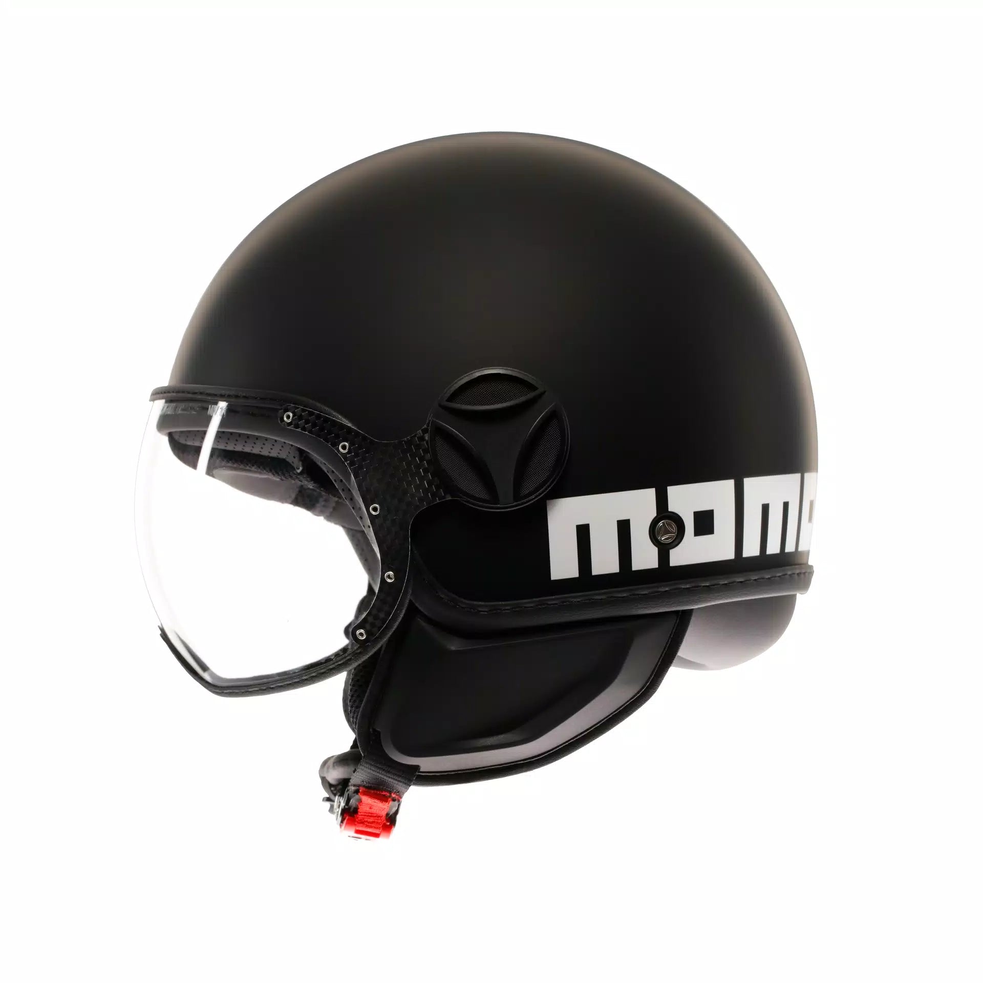 CASCO JET MOMO DESIGN FGTR CLASSIC NERO OPACO/BIANCO - Sestamarcia Racing Part Italia S.r.l.
