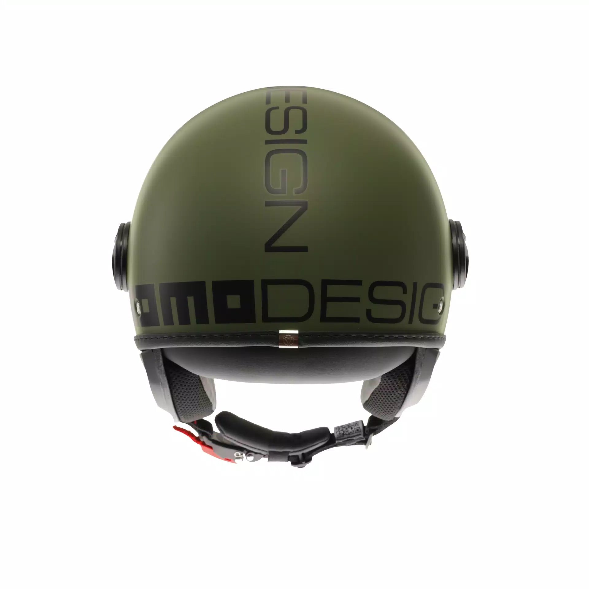 CASCO JET MOMO DESIGN FGTR CLASSIC VERDE MILITARE OPACO/NERO - Sestamarcia Racing Part Italia S.r.l.
