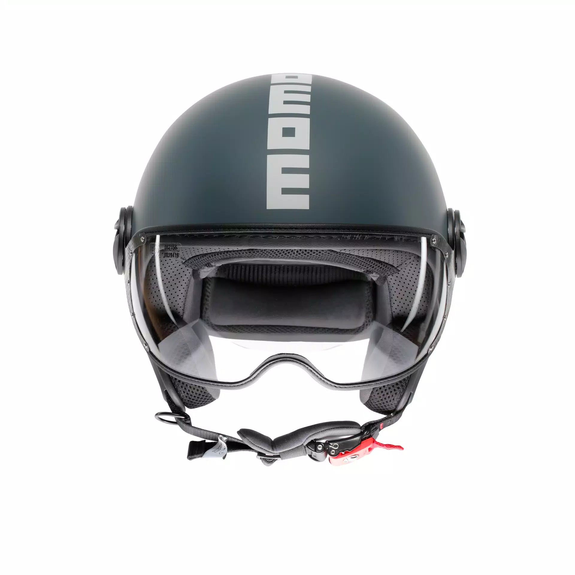 CASCO JET MOMO DESIGN FGTR CLASSIC CANDY GRIGIO OPACO/BIANCO - Sestamarcia Racing Part Italia S.r.l.