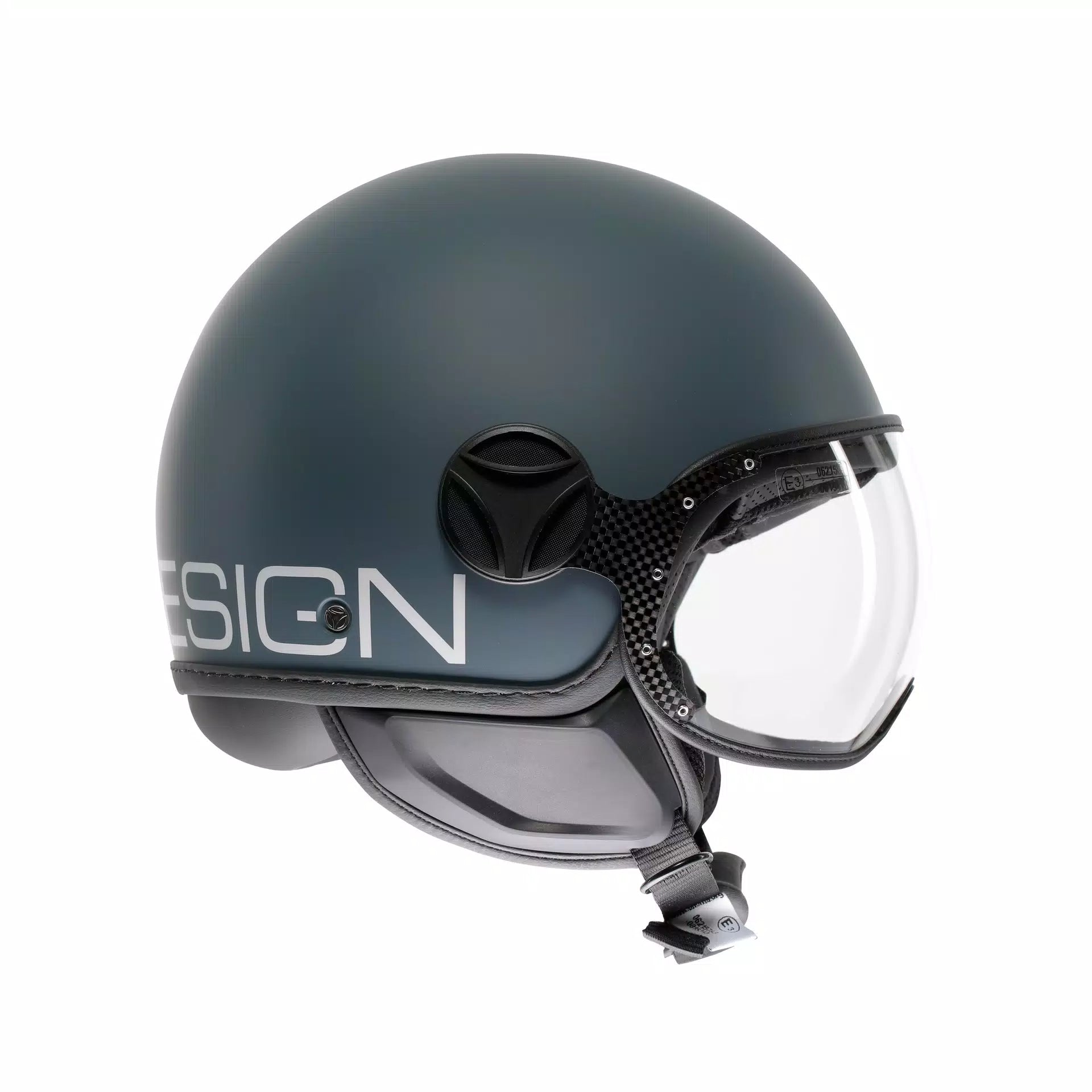 CASCO JET MOMO DESIGN FGTR CLASSIC CANDY GRIGIO OPACO/BIANCO - Sestamarcia Racing Part Italia S.r.l.